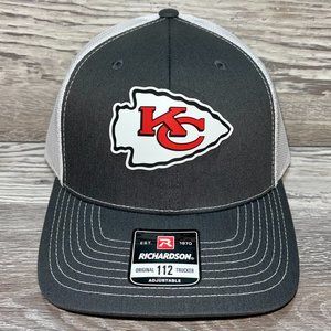 Kansas City Chiefs 3D Patch Snapback Trucker Hat- Charcoal/ White
